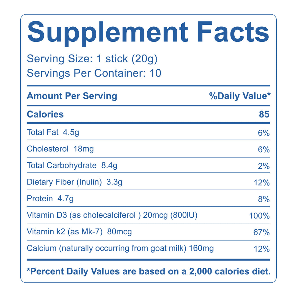 Newcell Goat Milk Powder D3+K2 Natural Low Lactose 10 Sticks×20g